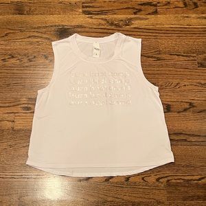 Burn Boot Camp White Crop Midi Tank - Womens Small
